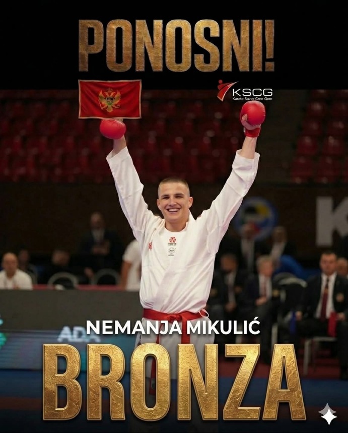 Karatista Nemanja Mikulić sa bronzanom medaljom