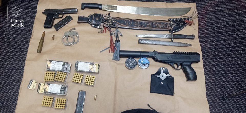 Oružje zaplijenjeno tokom policijskog pretresa