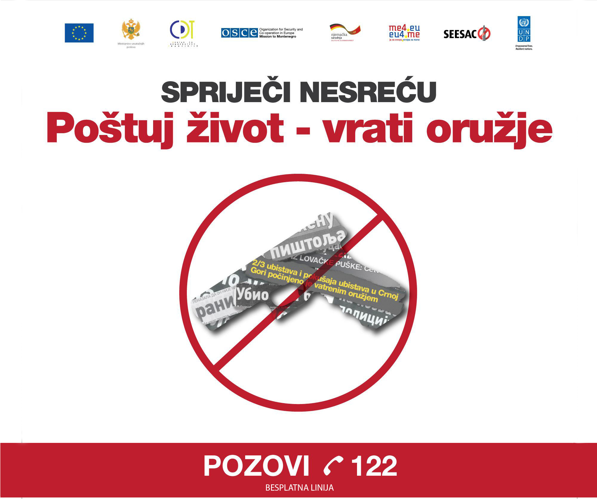 Akcija Uprave policije Poštuj život, vrati oružje