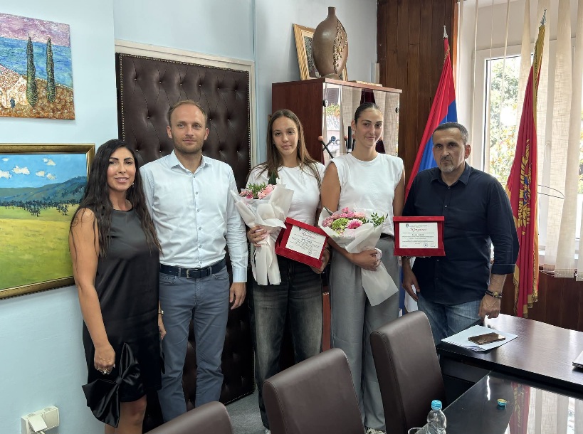 Prijem za košarkašice Sanju Akšam i Ljubu Andrić u Opštini Herceg Novi