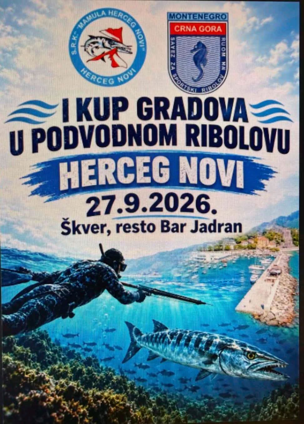 Plakat Kupa gradova u podvodnom ribolovu