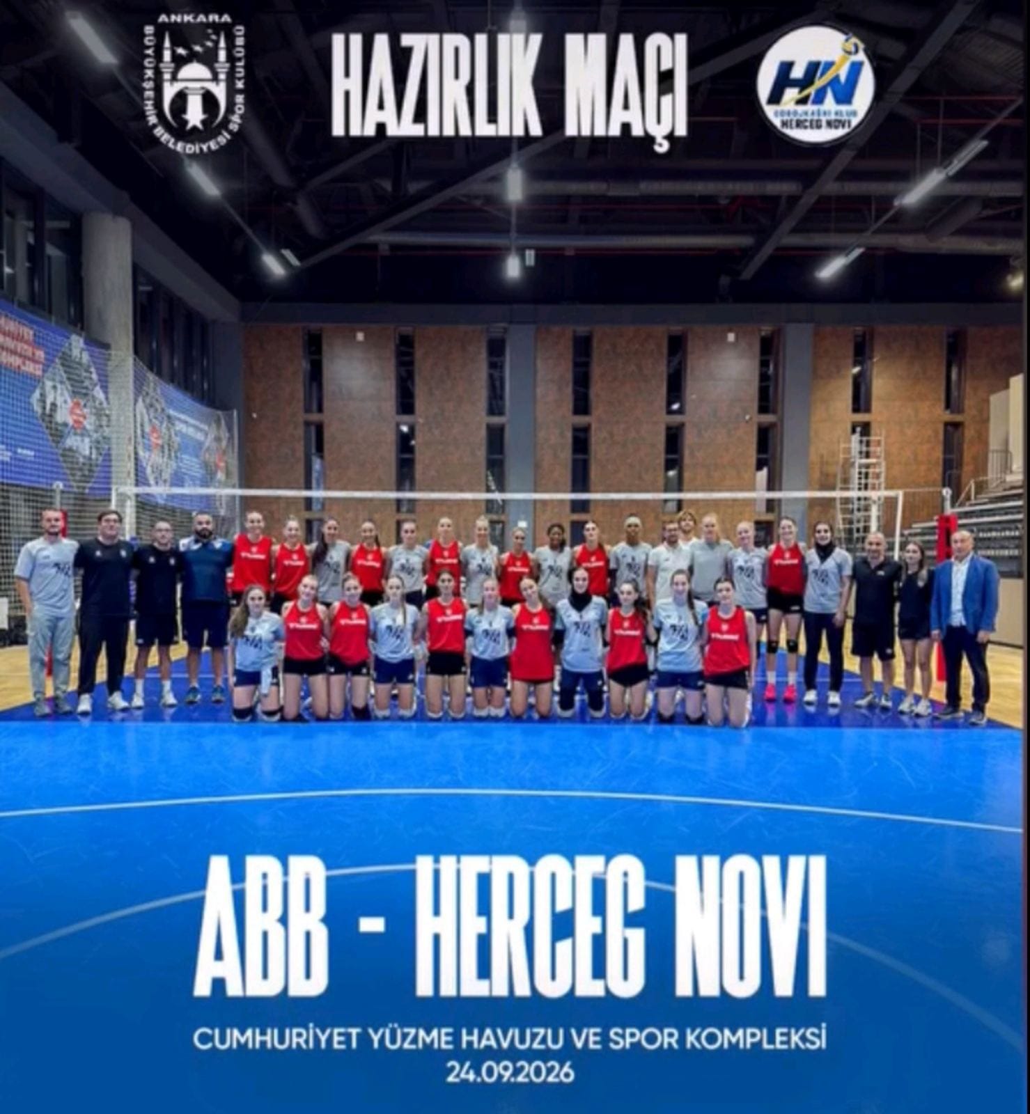 Ekipe Ankara Büyükşehir Belediyesi i Herceg Novog na zajedničkoj fotografiji