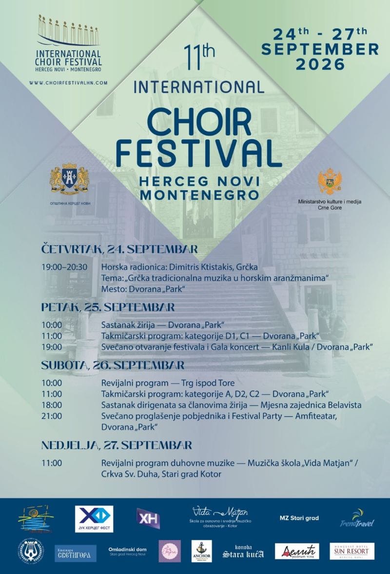 Plakat 11. Međunarodnog festivala horova