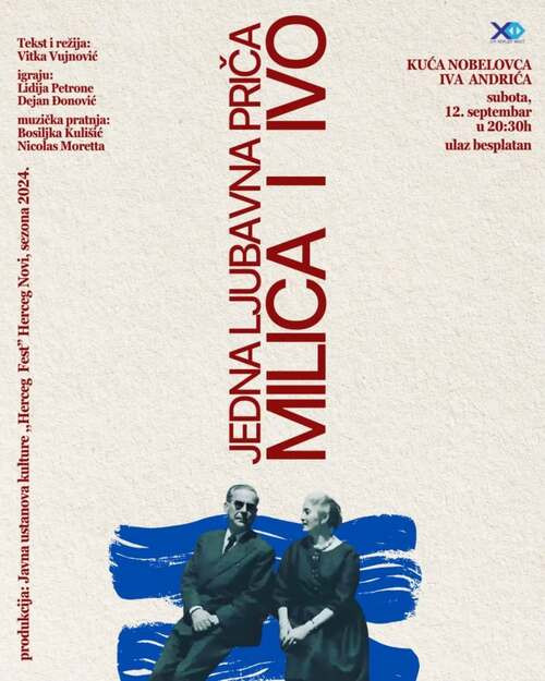 Plakat performansa Jedna ljubavna priča: Milica i Ivo