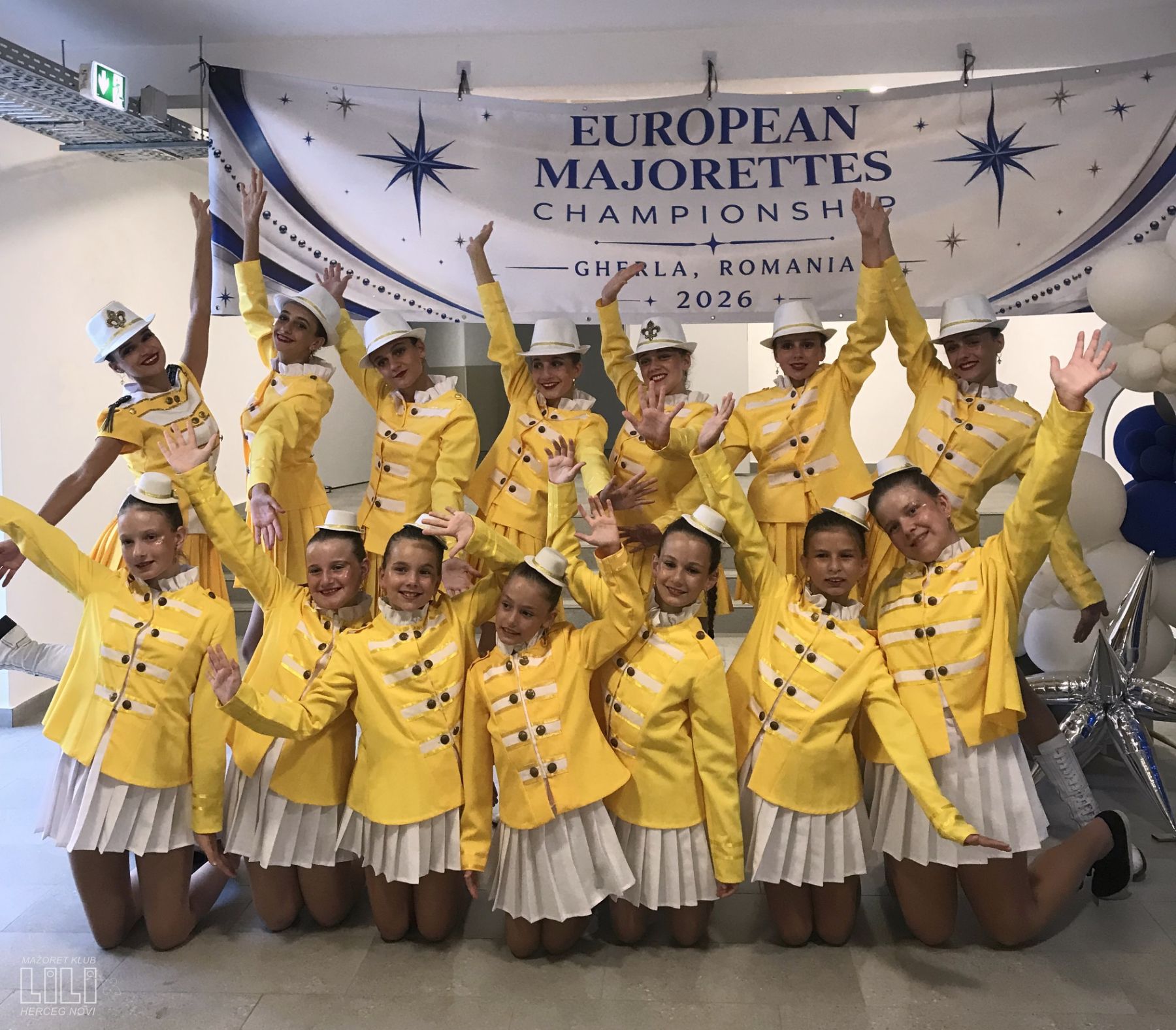 Mažoretke kluba Lili sa medaljama sa prvenstva Evrope