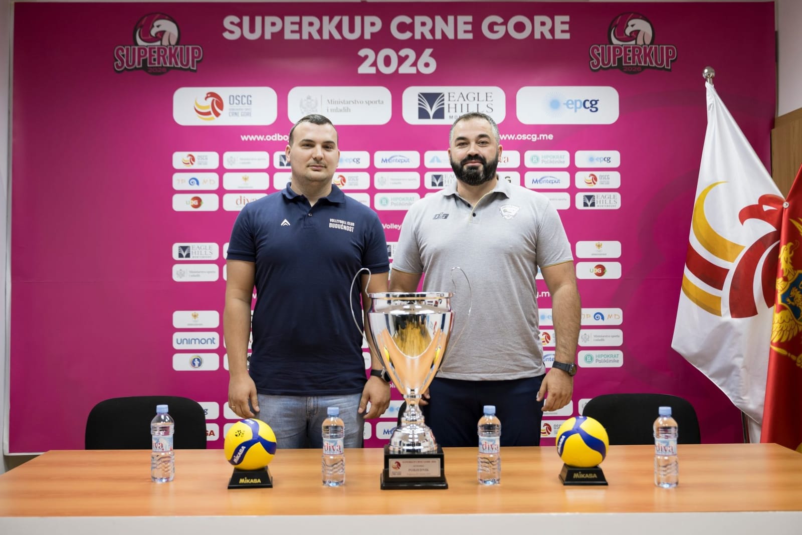 Treneri Radusinović i Bogojević na konferenciji uoči Superkupa u odbojci